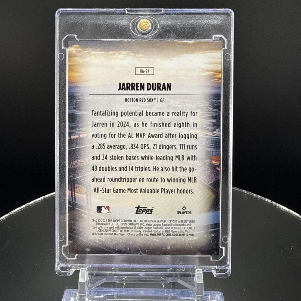 2025 Topps Series 2 Home Field Advantage Jaren Duran Case Hit Red Sox #HA-24